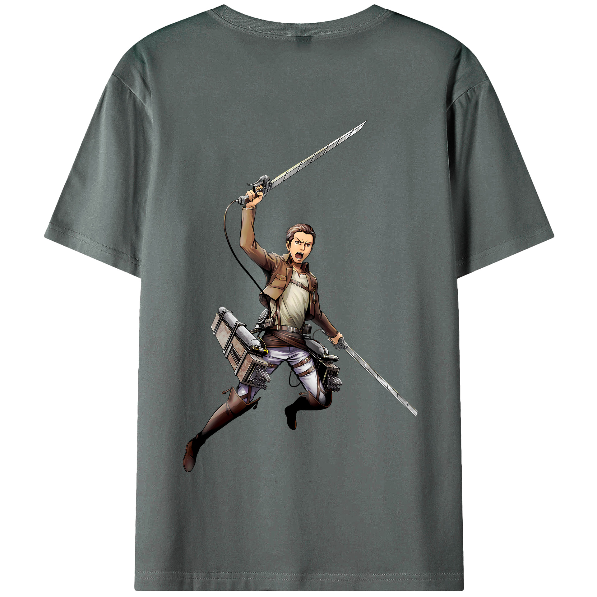 （画像用） 進撃の巨人 Attack on Titan 綿100％半袖Tシャツ（背面プリント）